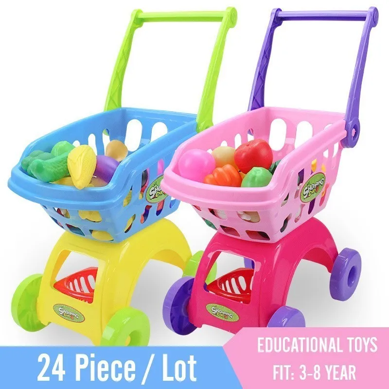 24 шт. детей Кухонные Игрушки корзину комплект ролевые игры дом для резки фруктов