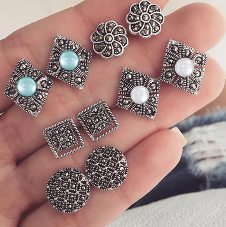 Винтажные серьги гвоздики для женщин Букле д 'ореиль ювелирные изделия в