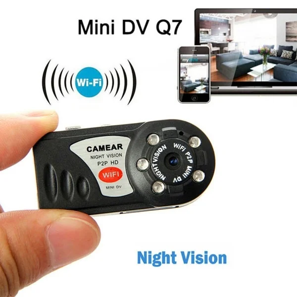 

Q7 Mini Camera P2P WiFi Micro DV Security IP Wireless Remote Camera Video Recorder Digital Camera DVR Surveillance Cameras 16GB