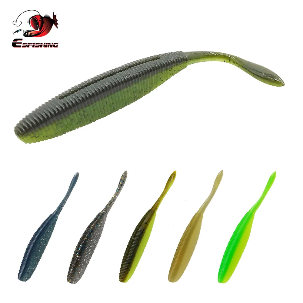 ESFISHING приманок для рыбалки в море Шад диск 100 мм 8 штук мягкие приманки рыбалка