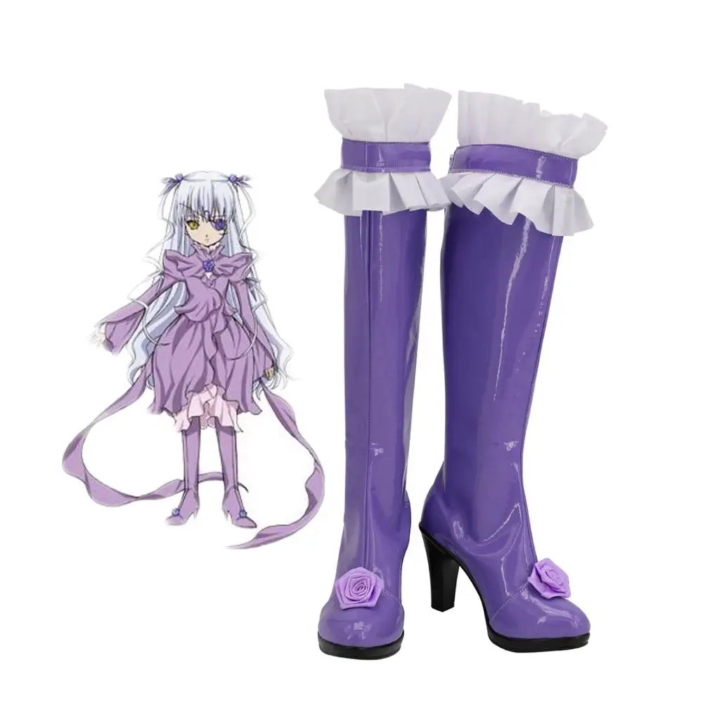 Сапоги для косплея Rozen Maiden Barasuishou Rosen kristall Crystal фиолетовые изготовленные на