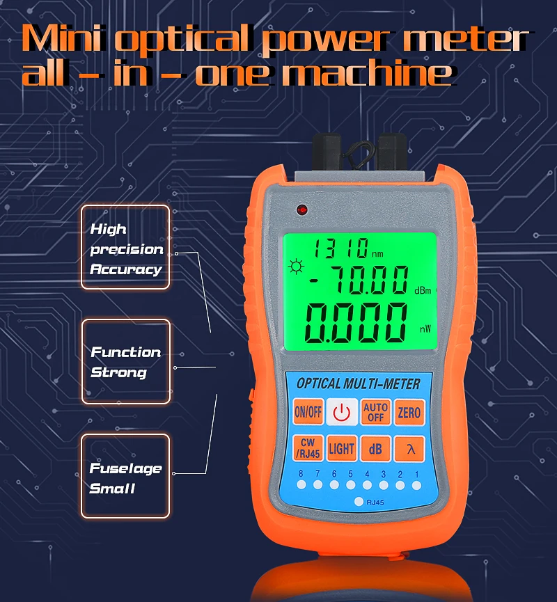 

AUA-G70B/50B 4in1 Mini Optical Power Meter Visual Fault Locator Network Cable Test optical fiber tester 10km 30km VFL