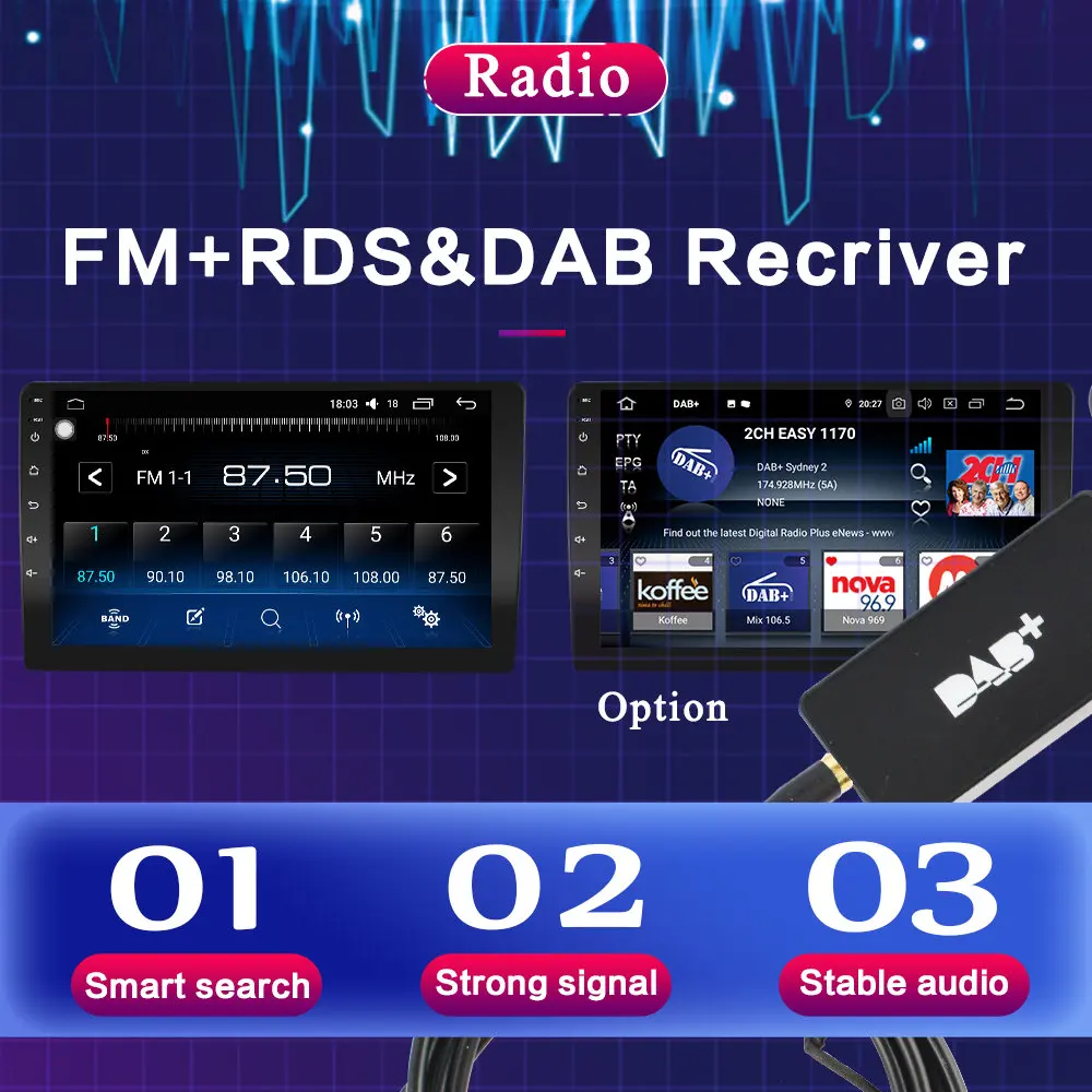Автомагнитола 9 дюймов мультимедийный плеер на Android 10 с радио для Nissan Hyundai Kia toyata