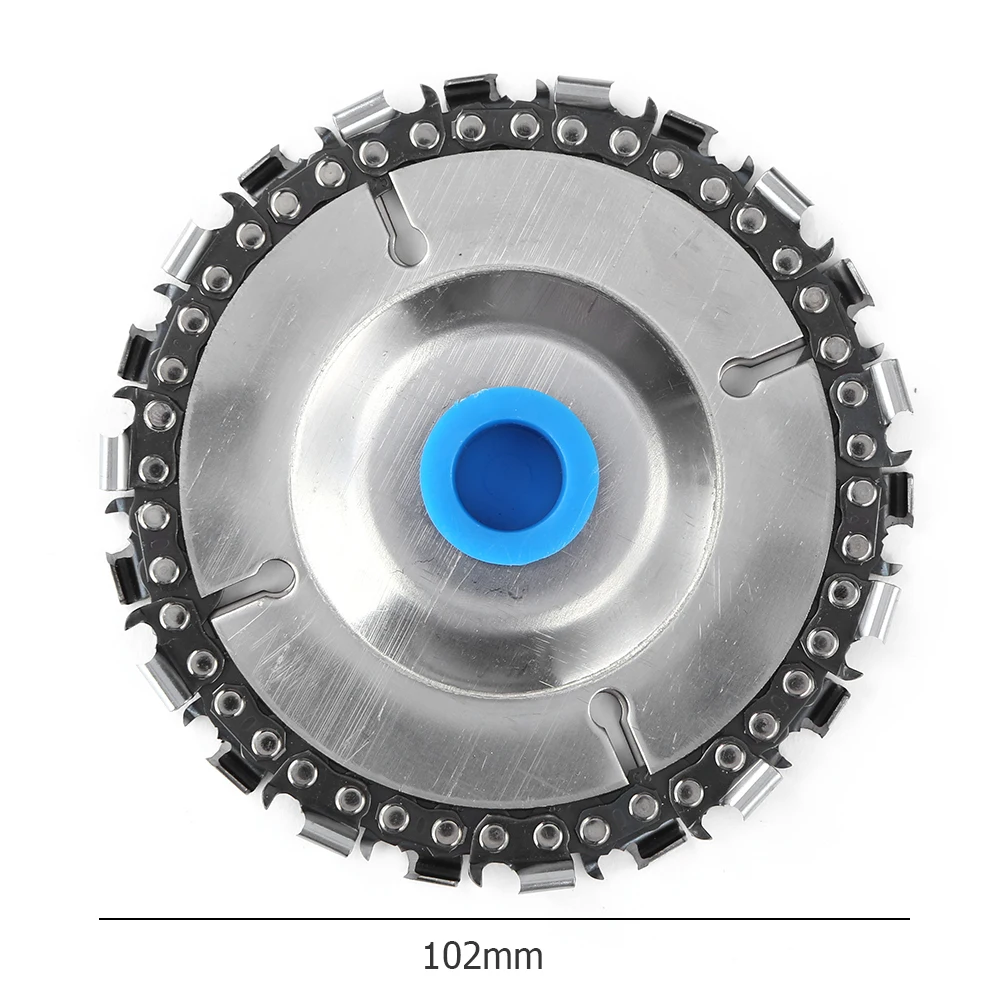 

4inch 22 Tooth Woodworking Tools Chain Grinder Chain Wood Carving Disc for 100/115 Angle Grinder Sharpener Chainsaw Curving/Cut
