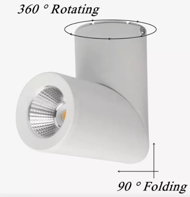 С регулируемой яркостью вращающийся светодиодный светильники 7W 9W 12W 15W 18W COB