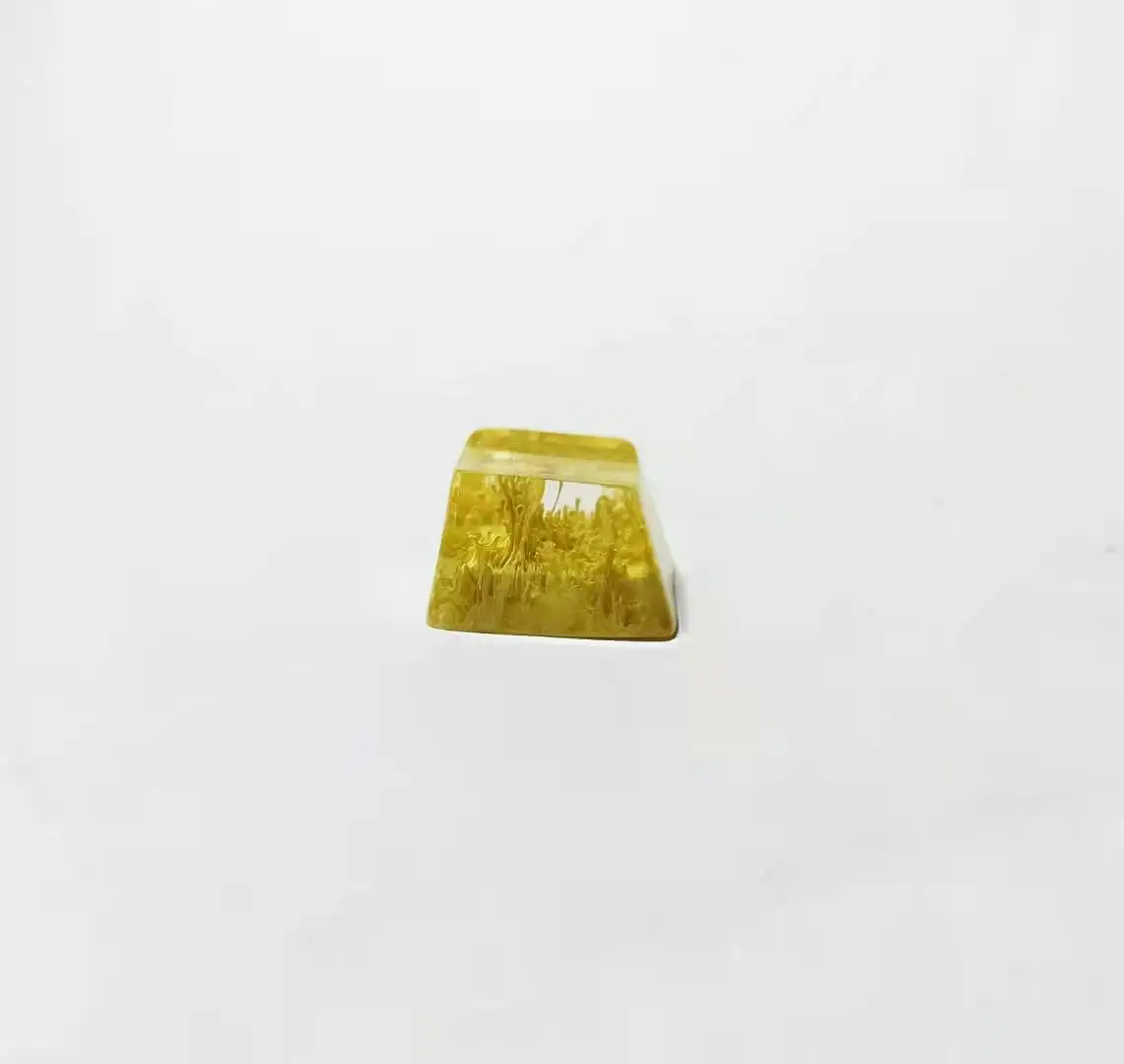 

1 Pc Handmade Resin Light Transmission Keycaps for Mechanical Keyboard Personality Halo Dyed Key Cap R4 Height