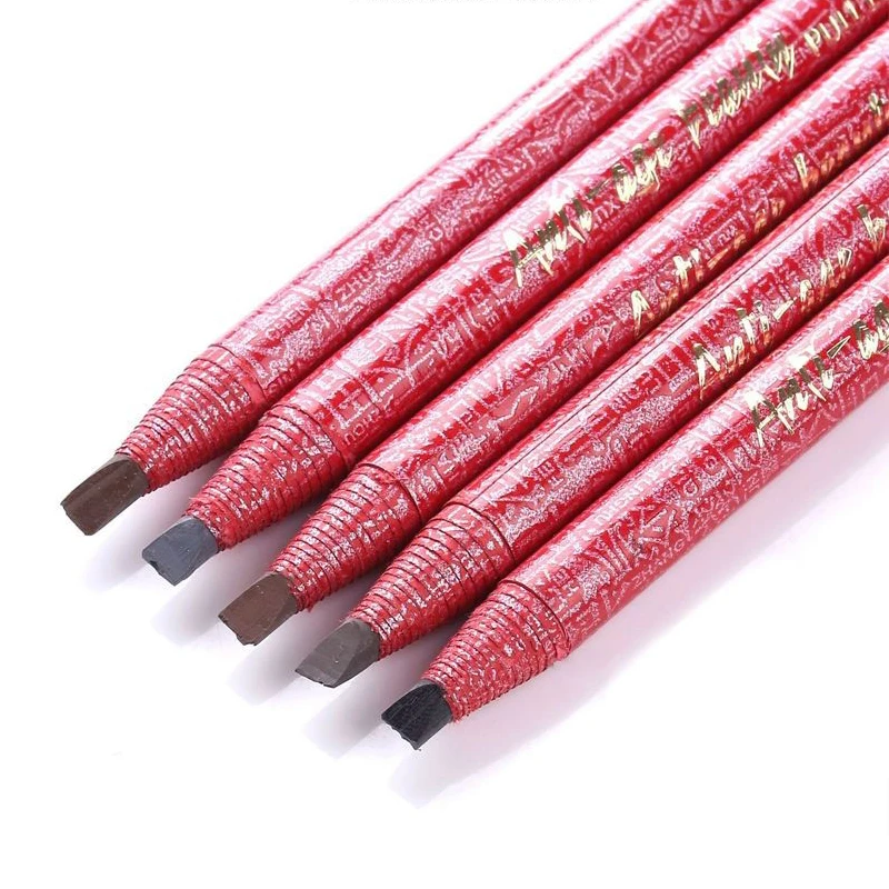 

1PC Natural Eyebrow Pen Waterproof Permanent Makeup Eye Brow Pencil Positioning Lip Dark Brown Eyebrow Eyeliner Eye Brow Pencil