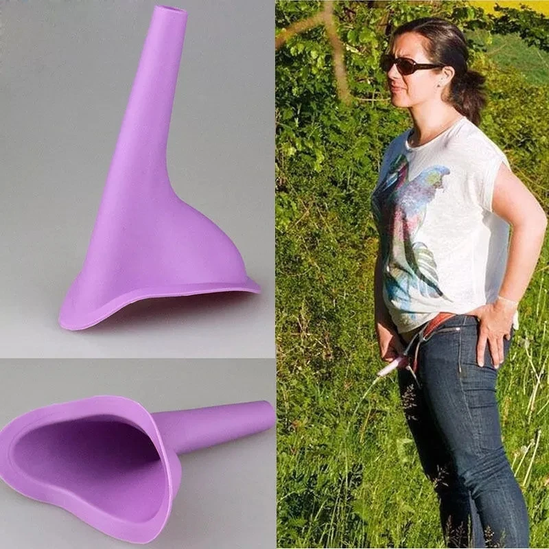 New Design Women Urinal Outdoor Travel Camping Portable Female Soft Silicone Urination Device Stand Up &amp Pee | Спорт и