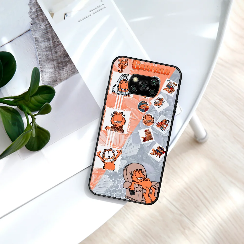 

Garfield Cute Cat Phone Case For Xiaomi Mi Note 10 A3 9 MAX 3 A2 8 9 Lite Pro Ultra black Funda Trend Coque Fashion Hoesjes