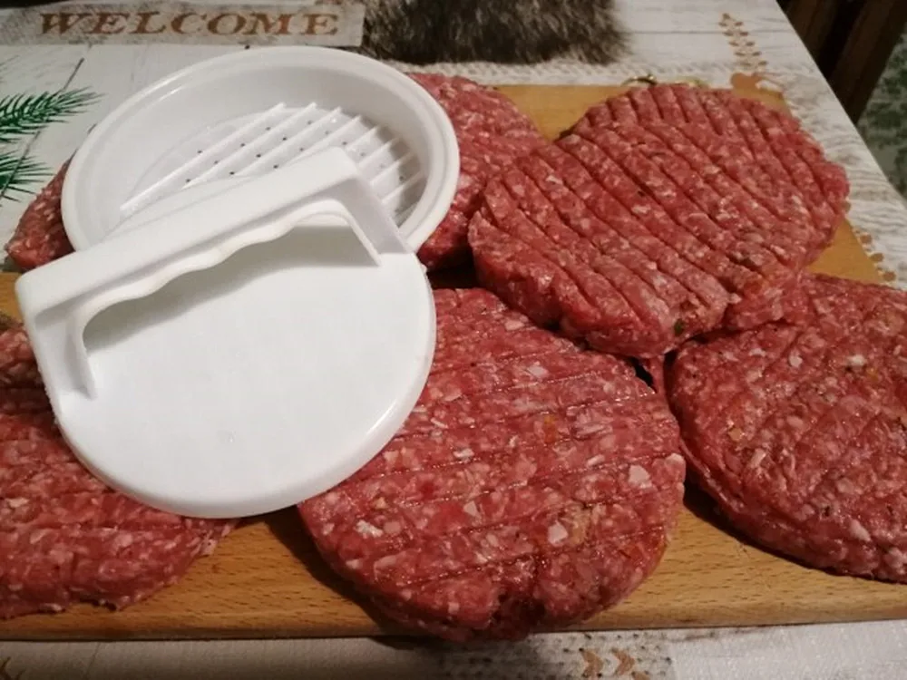 1 комплект круглой формы гамбургер пресс пищевого пластика мясо для гамбургеров гриль для говядины пресс для бургеров Patty форма для выпечки кухонный инструмент