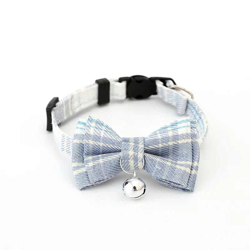 Ошейник для маленьких собак Рождественский быстросъемный клетчатый