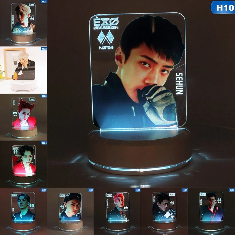 EXO настольная лампа светящаяся палочка светодиодный ночник прикроватная набор