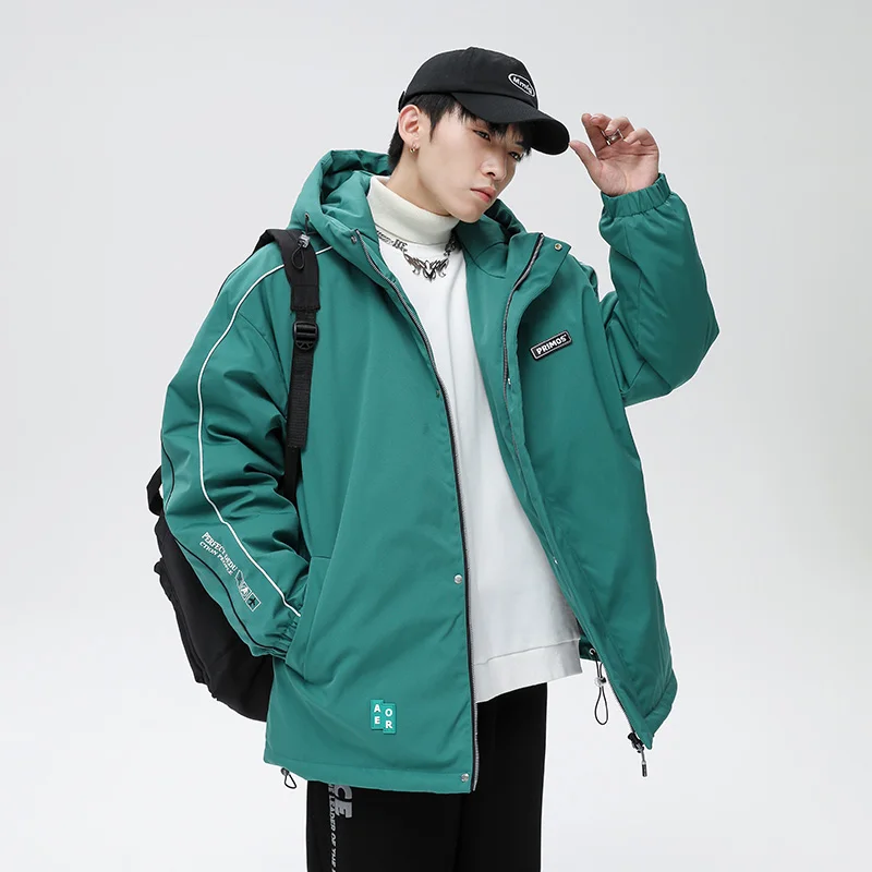 

2021 зимняя модная трендовая Мужская Толстая хлопковая куртка