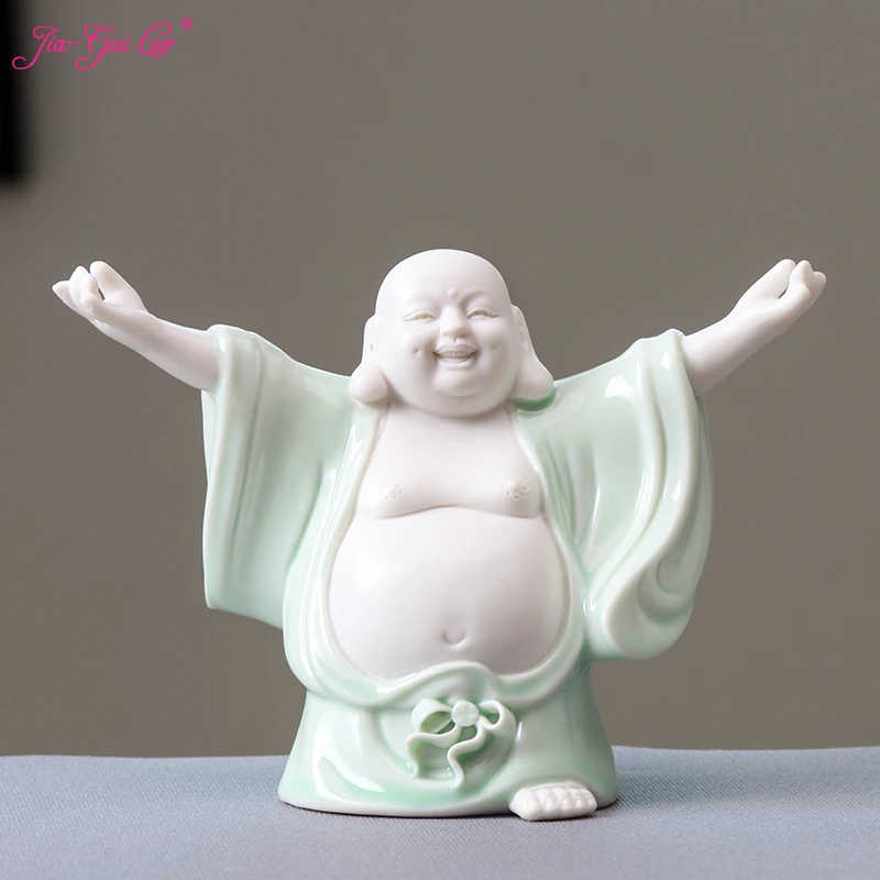 

JIA-GUI LUO керамическая фигурка Maitreya домашний декор, украшение для стола, аксессуары для украшения дома для гостиной R001