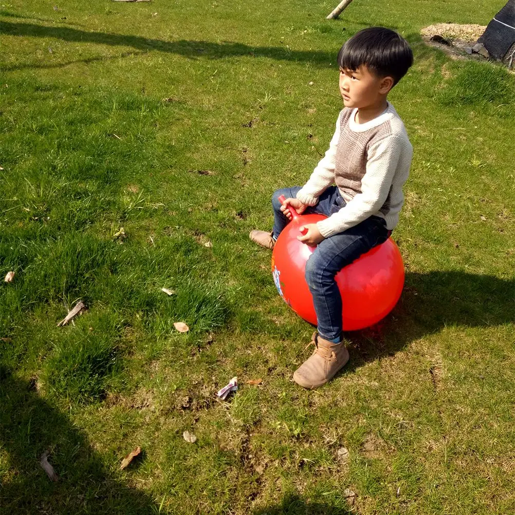 1 шт. утолщенный мяч для прыжков надувной упражнений с ручкой детей (случайный