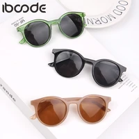 iboode fashion round kids sunglasses girls children goggle baby boys anti uv sun glasses shades colorful uv400 travel eyewear