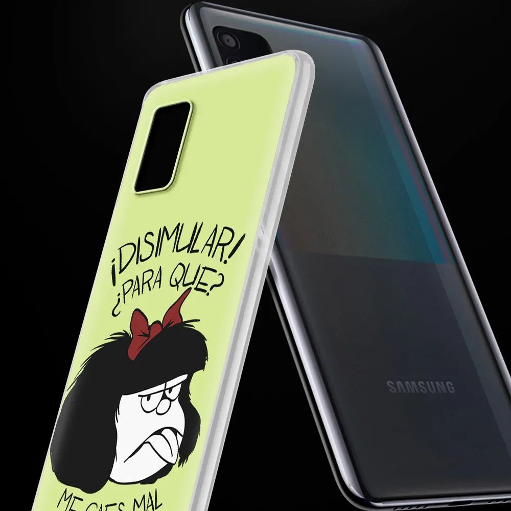 mafalda hot sale fitted phone case for samsung galaxy a51 a71 a21s a12 a02s a50 a10 a20e a31 a30 a40 a41 shell matte cover free global shipping