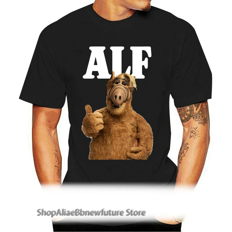 

Alf Tv Show Retro Black Men'S Tshirt Size S- 3Xl Plus Size Clothing Tee Shirt