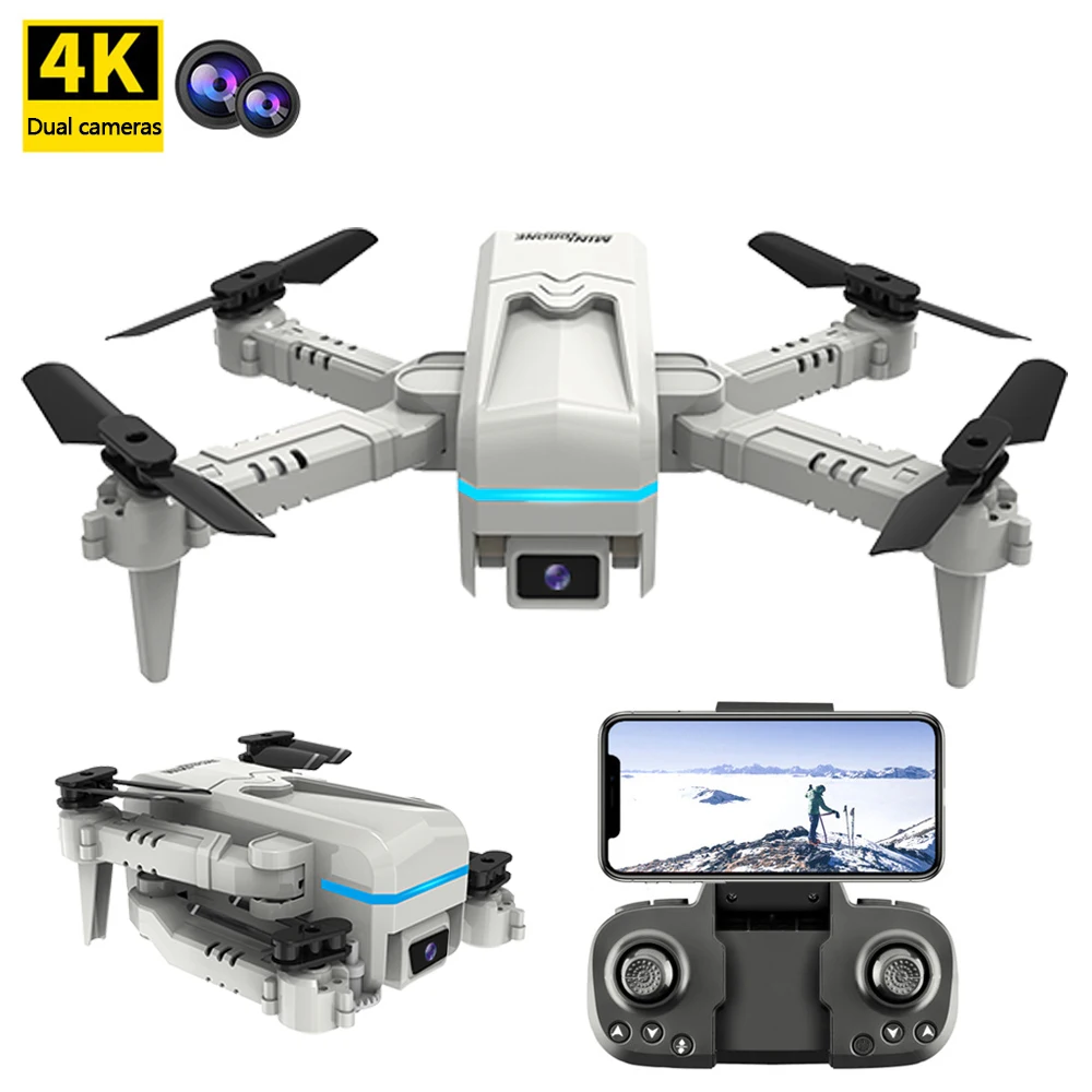 

2021 Новый H6 мини-Дрон с разрешением 4K HD двойной Камера Wi-Fi Fpv воздушный Давление удержания высоты складного квадрокоптера дрона с дистанционн...