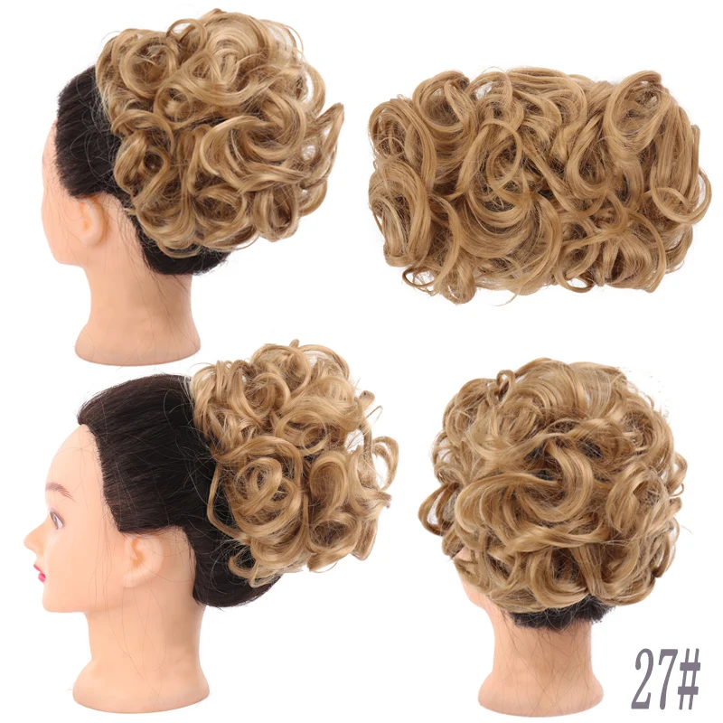 AOOSOO синтетические волосы Большой Пучок шиньон два пластиковых гребня заколки в