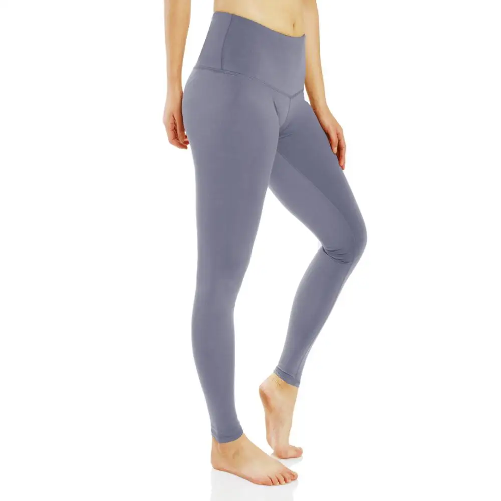 LUKITAS фитнес женские эластичные с высокой талией однотонные спортивные Йога Бег