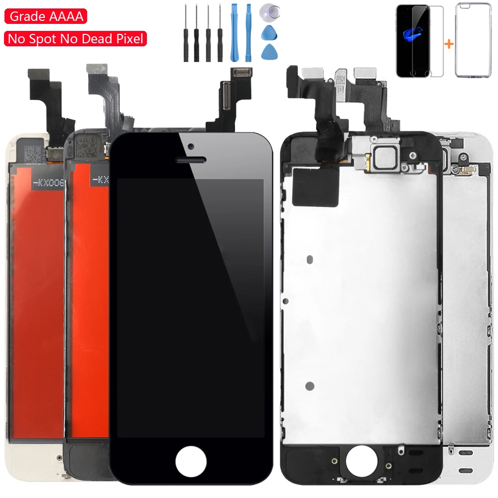 ЖК дисплей AAA для iPhone 5S полностью установленный сенсорный экран дигитайзер
