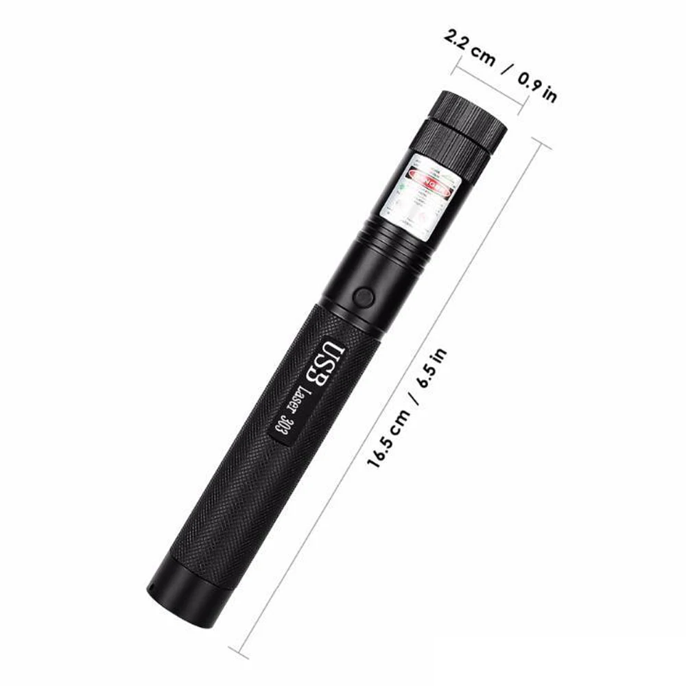 Зеленая лазерная указка USB зарядка 303 Высокая мощность 5 МВт красная точка ручка с