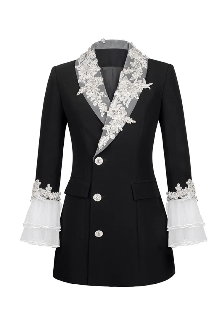 

auger change lu embroidered suit a particular horn sleeve female 9323 European and American design feeling coat