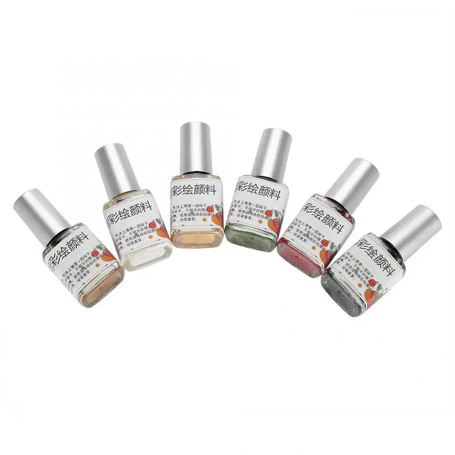 Краска для тела 6 цветов 7 мл цветная Нетоксичная краска рисования зубов пигмент