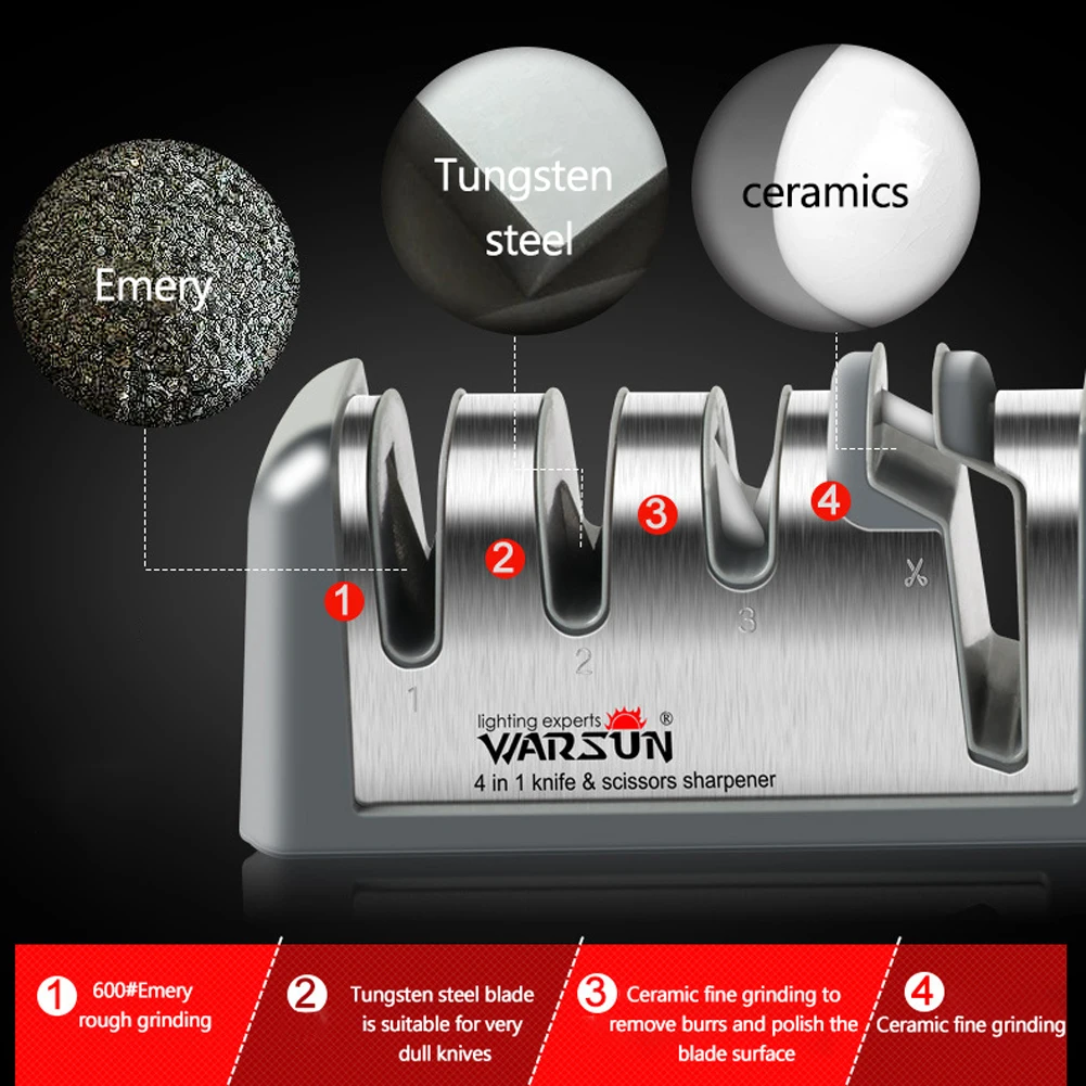 

Cutter Sharpener Quick Cut Sharpener Home Foldable Kitchen Cutter Grinder Multifunctional Cutter Grinding Tool Cut Sharpeners