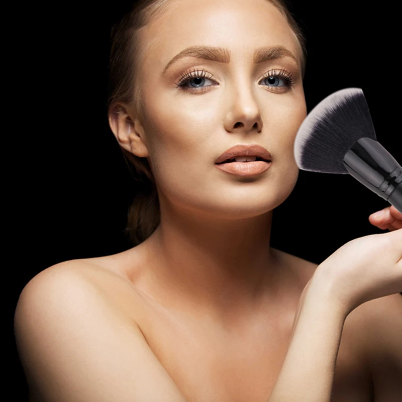 Профессиональный макияж нейлон Большой Вентилятор Румяна лицо пудра основа для