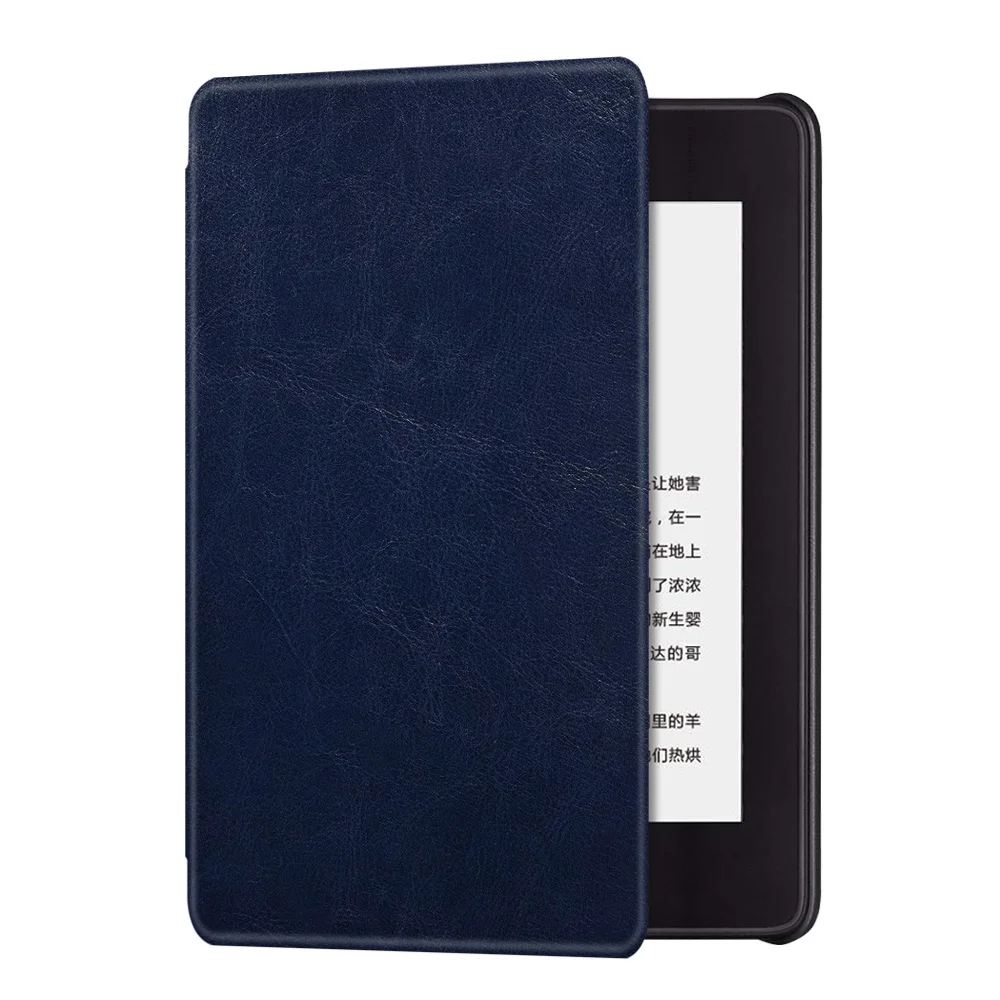 Dark Blue Умный чехол-Обложка BOZHUORUI для Amazon New Kindle Paperwhite 4 eReader(10 поколение выпущено) Магнитный Ультратонкий чехол - Цвет: Dark Blue