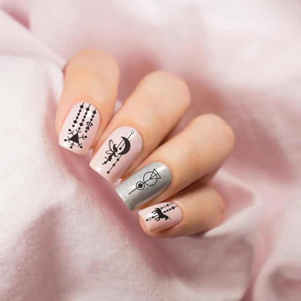 BEAUTYBIGBANG 6*6 см пластины для стемпинга ногтей Геометрическая кисточка линия
