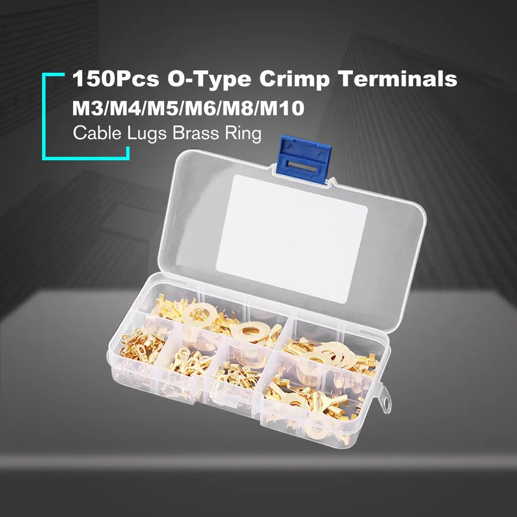 150 шт. круглые наконечники кабельные медные обжимные Кабельный соединитель