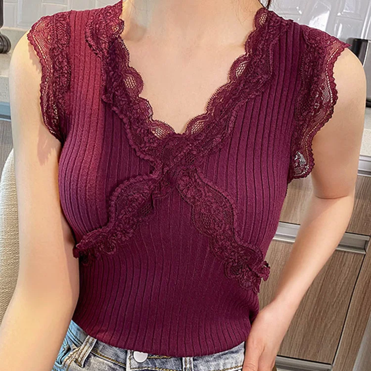 

Camisole Women's Simple Trendy Knitted New Western Style