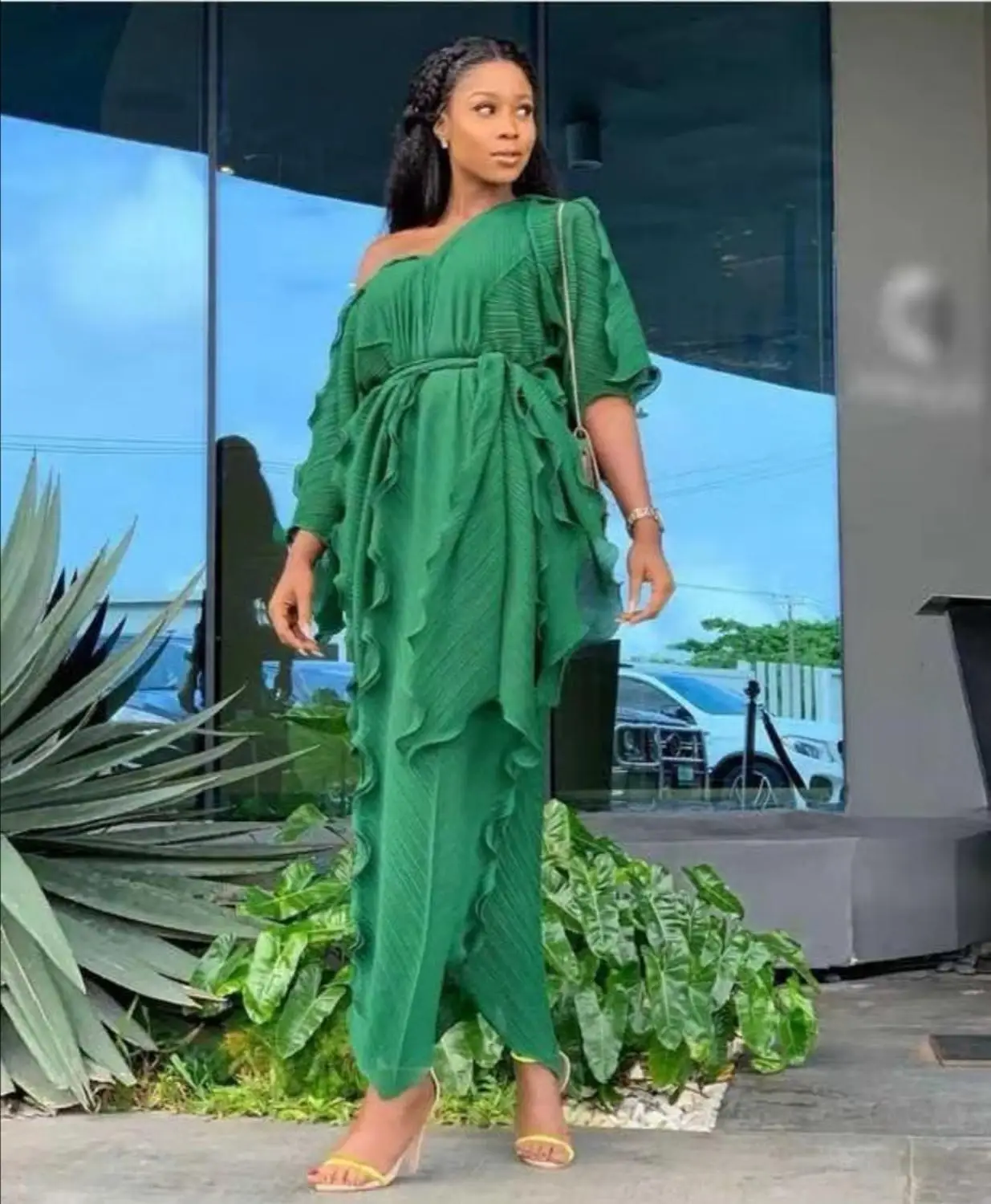 African Design Chiffon Dashiki Dress Pleated Elegant Muslim Bazin Maxi Robe Gowns Broder Riche Sexy Loose Traditional | Тематическая