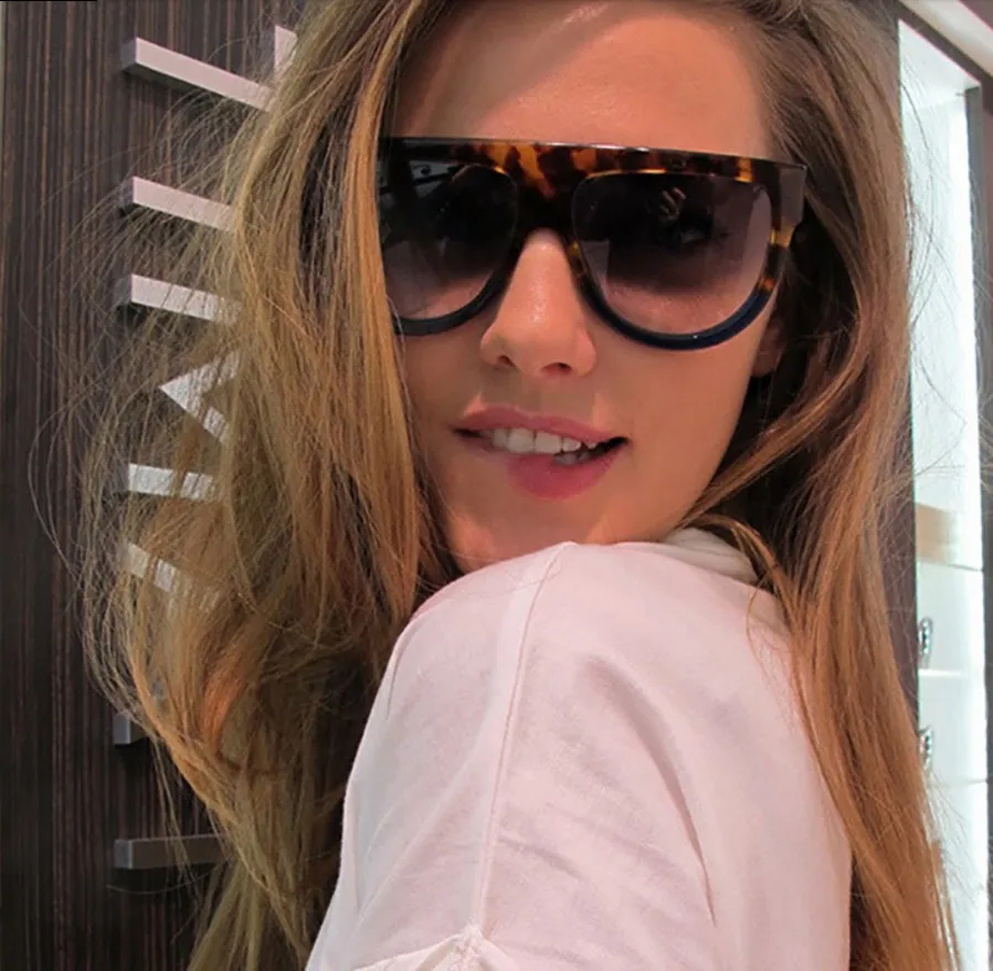 Большие женские модные брендовые дизайнерские Винтажные Солнцезащитные очки на