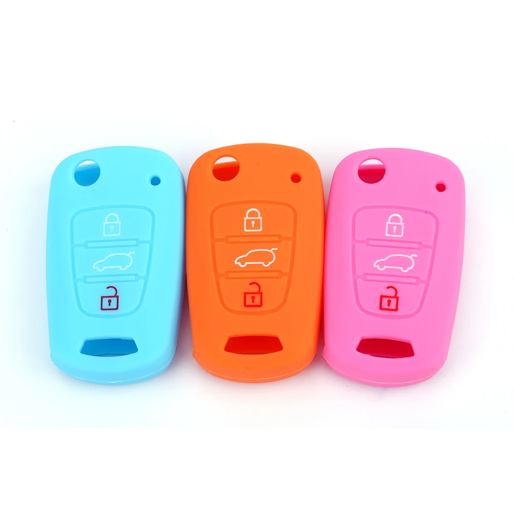 Hot Sale Colorful Made in China Dustproof Soft Remote Silicone Car Key Cover Case Protect for 3 Buttons Flip Accessories | Автомобили и