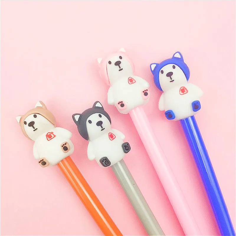 1 шт. Новые Креативные шариковые ручки с белым медведем симпатичная мягкая