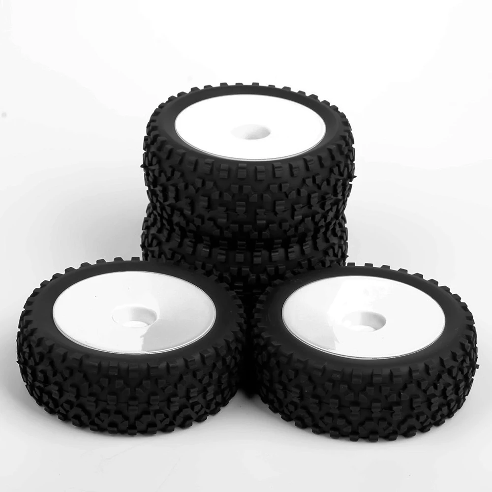 

Hot sales 4 pcs 12mm Hex 1/8 RC Foam Tires Wheel Rims 105mm Set for HSP HPI Racing Car