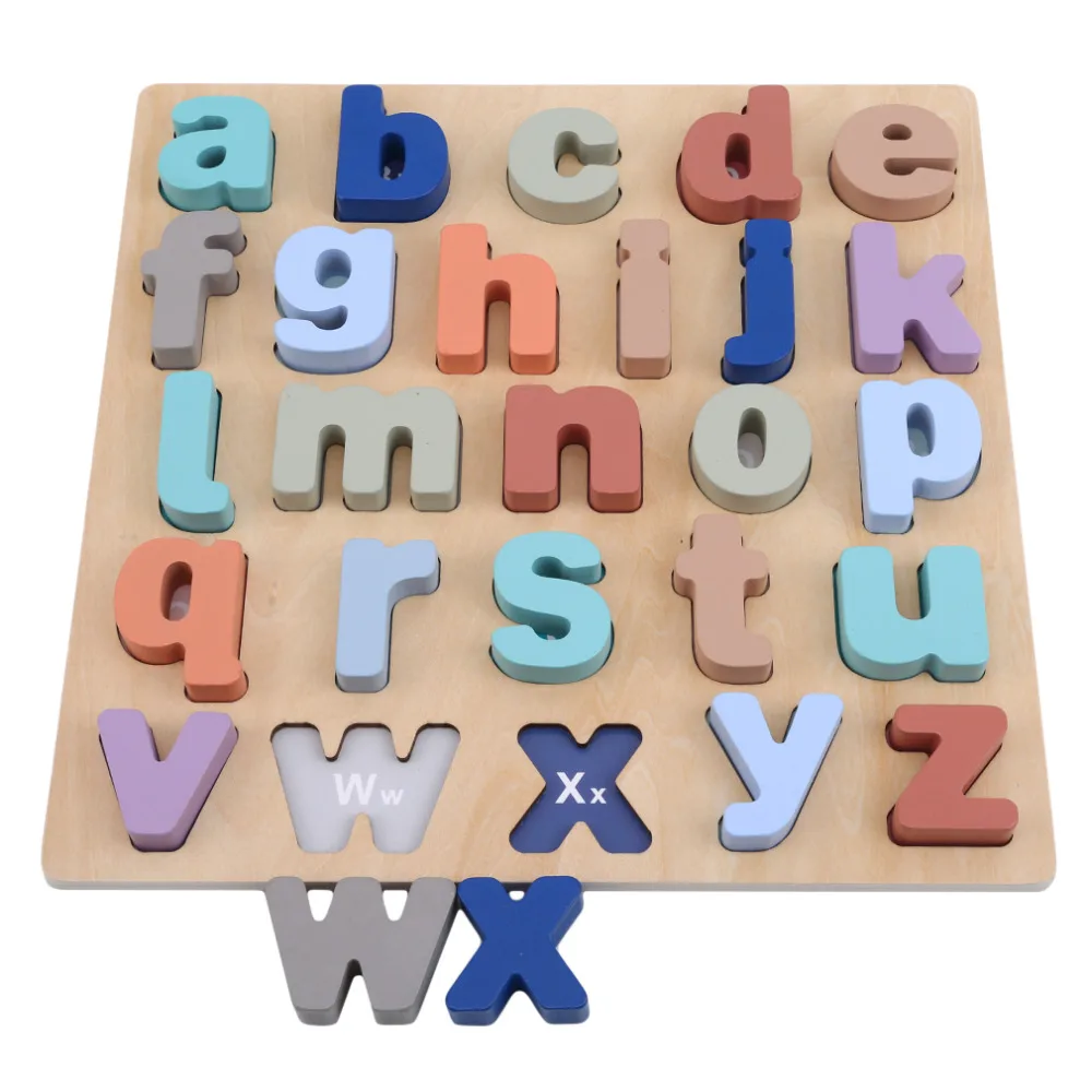

Montessori Toy Kids Toys Early Education Digital Letter Recognition Pairing Puzzle Board Jigsaw Puzzle Board Child Wooden Toys