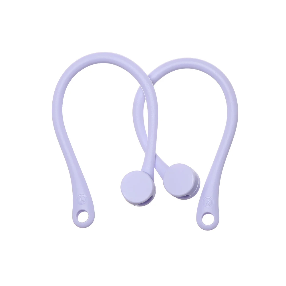 purple Защитные Крючки Держатель безопасности подходят крючки для Airpods Apple беспроводные наушники аксессуары силиконовые спортивные анти-потеря ушной крючок - Цвет: purple