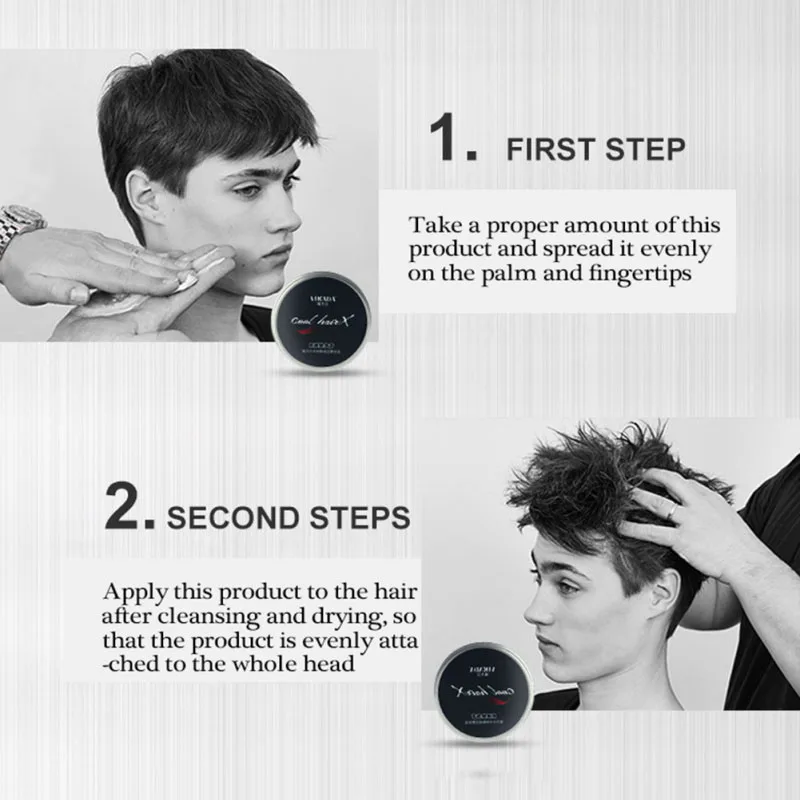 

Matte Hair Styling Wax Men Hair Styling Mud Strong Hold Non Greasy Fashion Styling Daily Use Clay High Strong Hold Low Shine