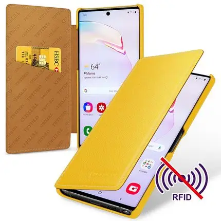 Цвет: желтый Для samsung Galaxy Note 10 Plus чехол-кошелек с отделениями для карт для samsung Galaxy Note10 Note 10 Fundas кожаный флип-чехол - Цвет: Цвет: желтый