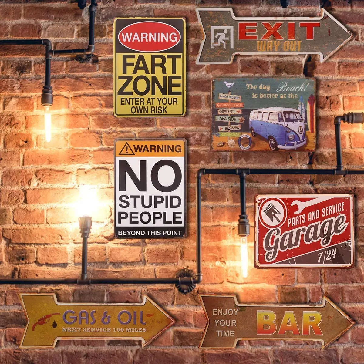 

KTYXDE Vintage Tin Sign Retro Tin Sign Vintage Tin Sign Metal Gun Stop Sign Wall Panel Old Garage Home Wall Sticker Decoration