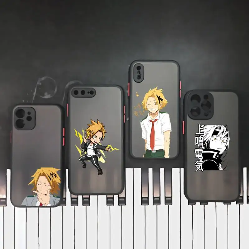 

denki kaminari My hero academia Phone Case matte transparent For iphone 7 8 11 12 plus mini x xs xr pro max cover