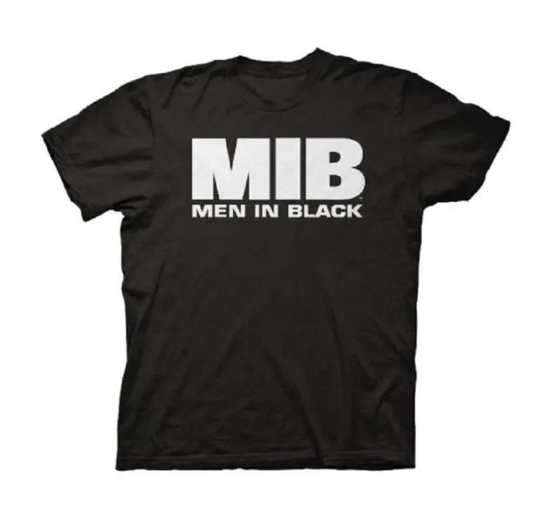 Мужская черная футболка унисекс с логотипом MIB Licenza Ufficiale Adulto | одежда