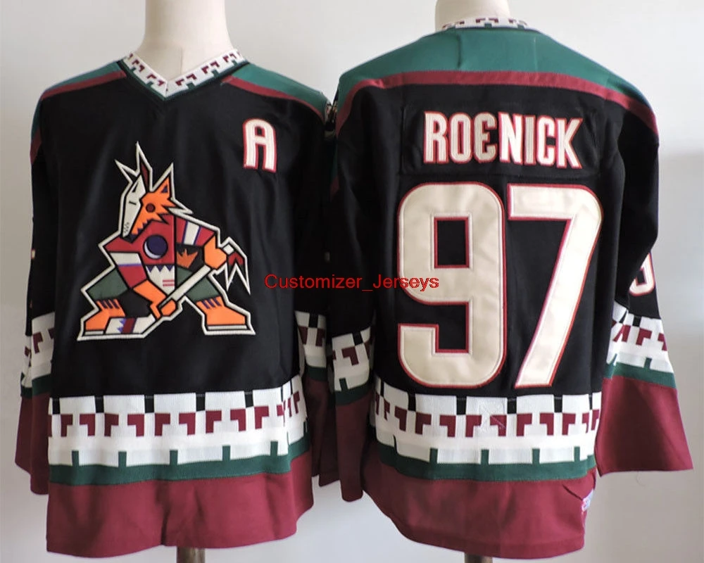 

Phoenix Coyotes 97 Jeremy Roenick MEN'S mens Hockey Jersey Embroidery Stitched Customize any number and name