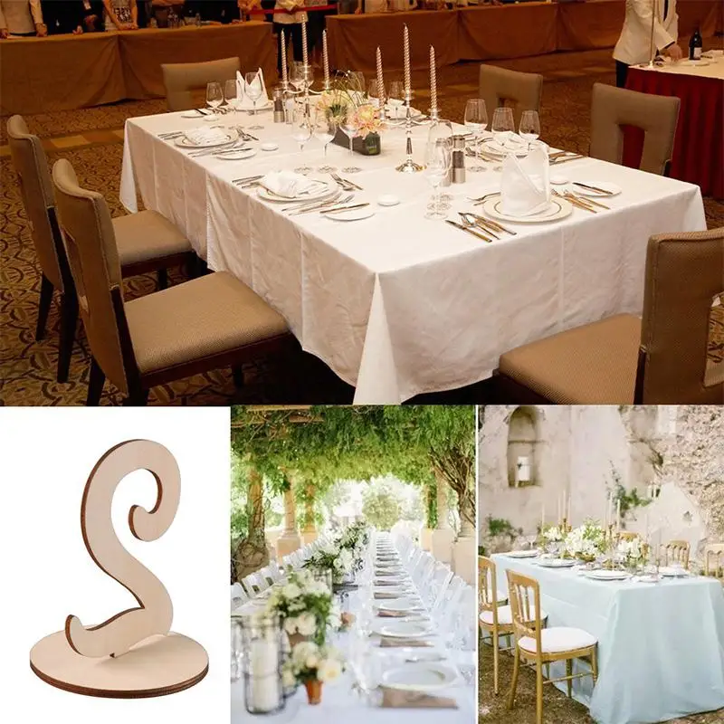 HiMISS принадлежности для свадебной вечеринки от 1 до 10 деревянных столовых цифр с