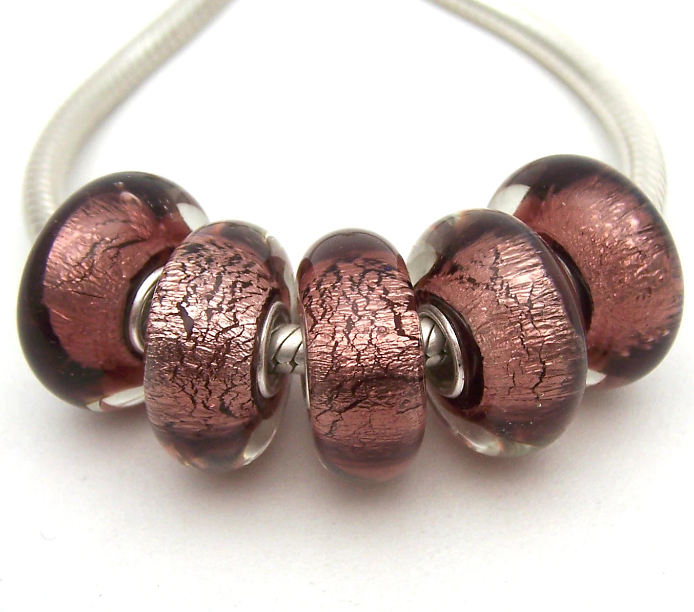 

JGWG2809 5X 100% Authenticity S925 Sterling Silver Beads Murano Glass beads Fit European Charms Bracelet diy jewelry Lampwork